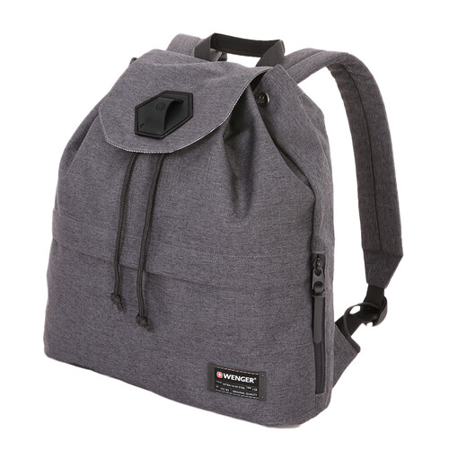 Рюкзак WENGER 13'', cерый, ткань Grey Heather/ полиэстер 600D PU, 33х13х39 см, 16 л